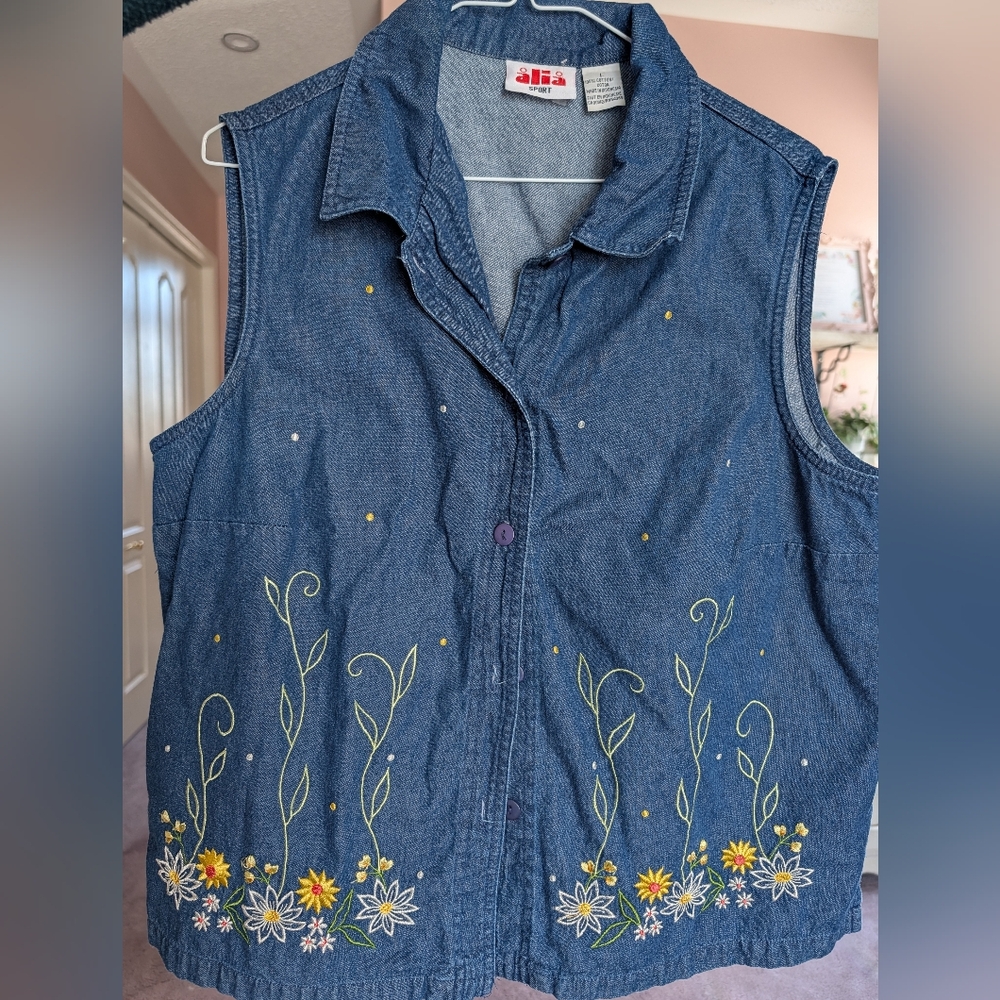 Alia Sport Blue Cotton Top